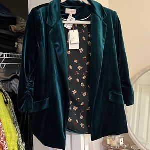 Skies are Blue Velvet Blazer